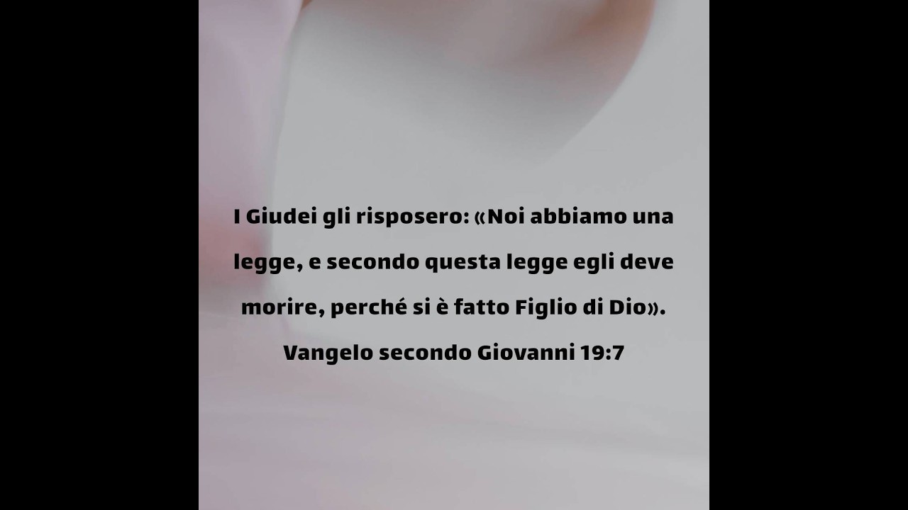 GESU' E' IL FIGLIO DI DIO... pastore: Giuseppe Di Iorio 250226 Giovanni 19:5-7