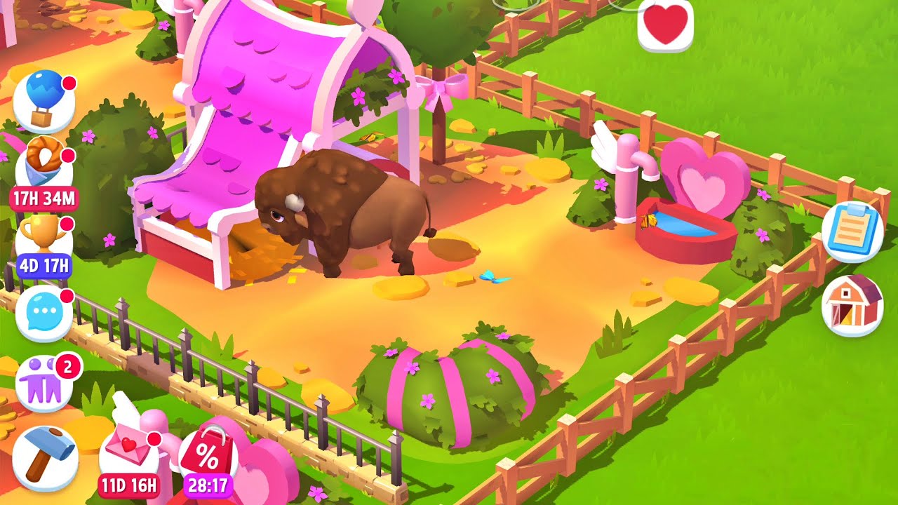 ROMANTIC BUFFALO HOME | FarmVille 3 Farm Animals Gameplay Walkthrough HD
