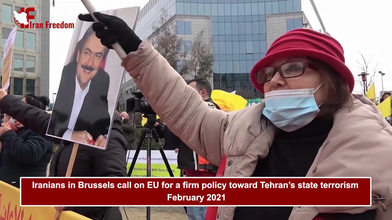 Iranians in Brussels call on EU for a firm policy toward Tehran&rsquo;s state terrorism