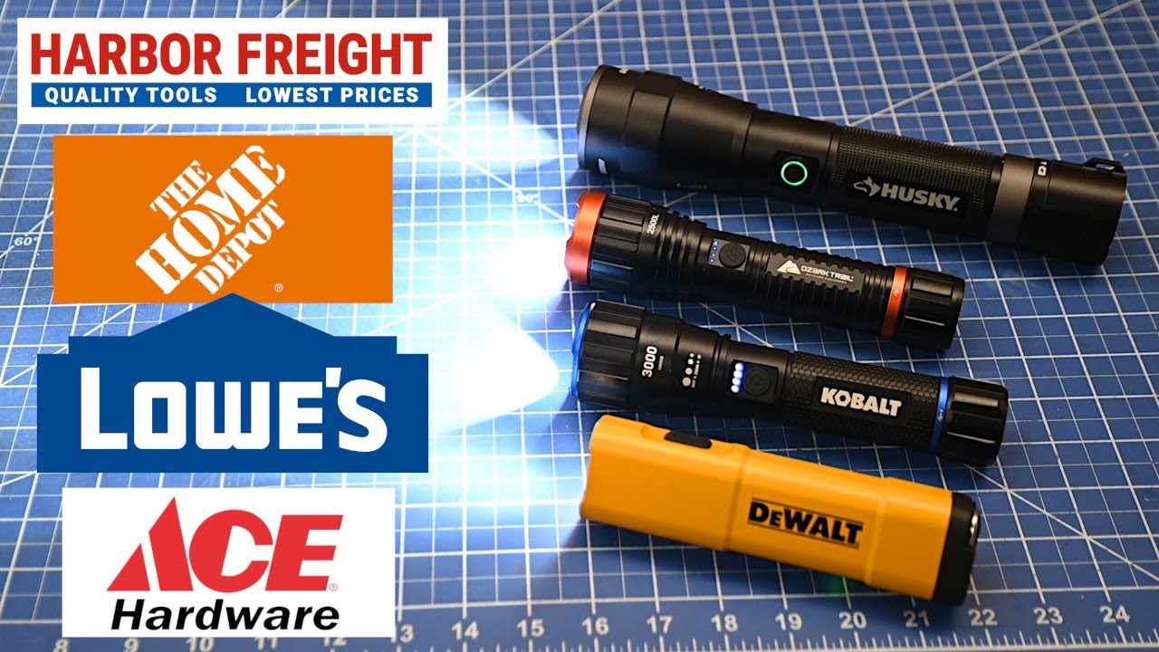 How Bad are Hardware Store Flashlights? New DeWALT vs Husky, Kobalt, Walmart