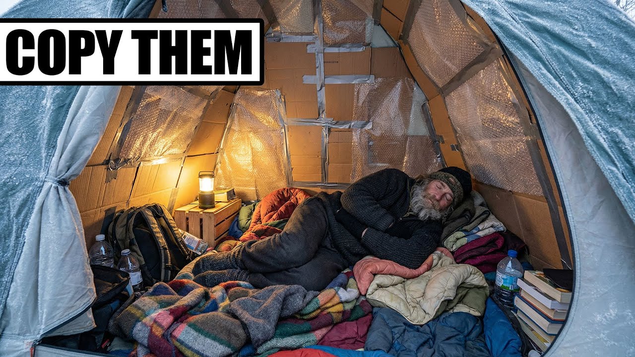 How Homeless People Sleep In A Freezing Tent Without Heating