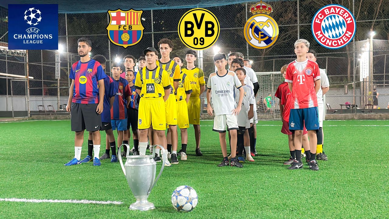 UEFA CHAMPIONS LEAGUE COM REAL MADRID, BARCELONA, BVB E BAYERN