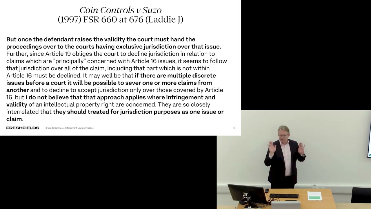 Cross-Border Patent Enforcement: Law and Practice: CIPIL Evening Seminar