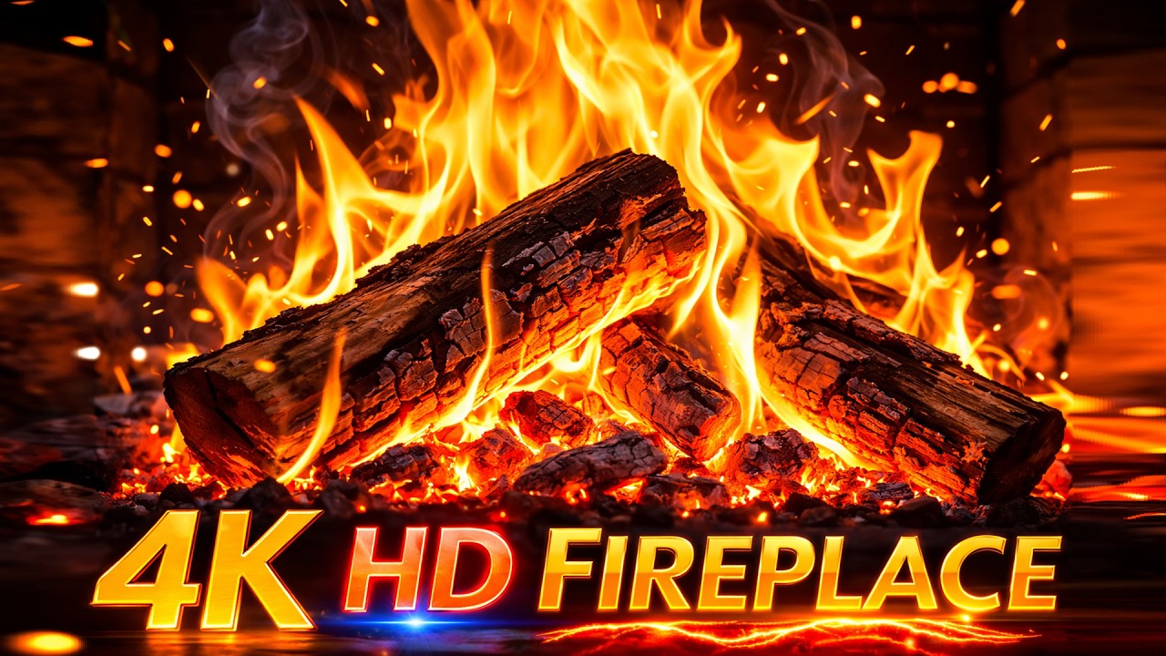 Cozy Fireplace Ambience 🔥 Relaxing Crackling Fire Sounds