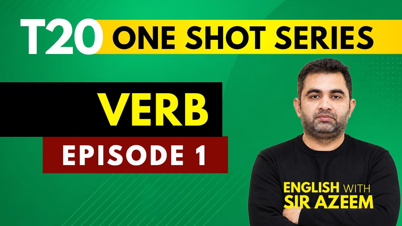 MDCAT ENGLISH T20 One Shot Series | Episode 1 - Verb | Complete MDCAT English in 20 hours