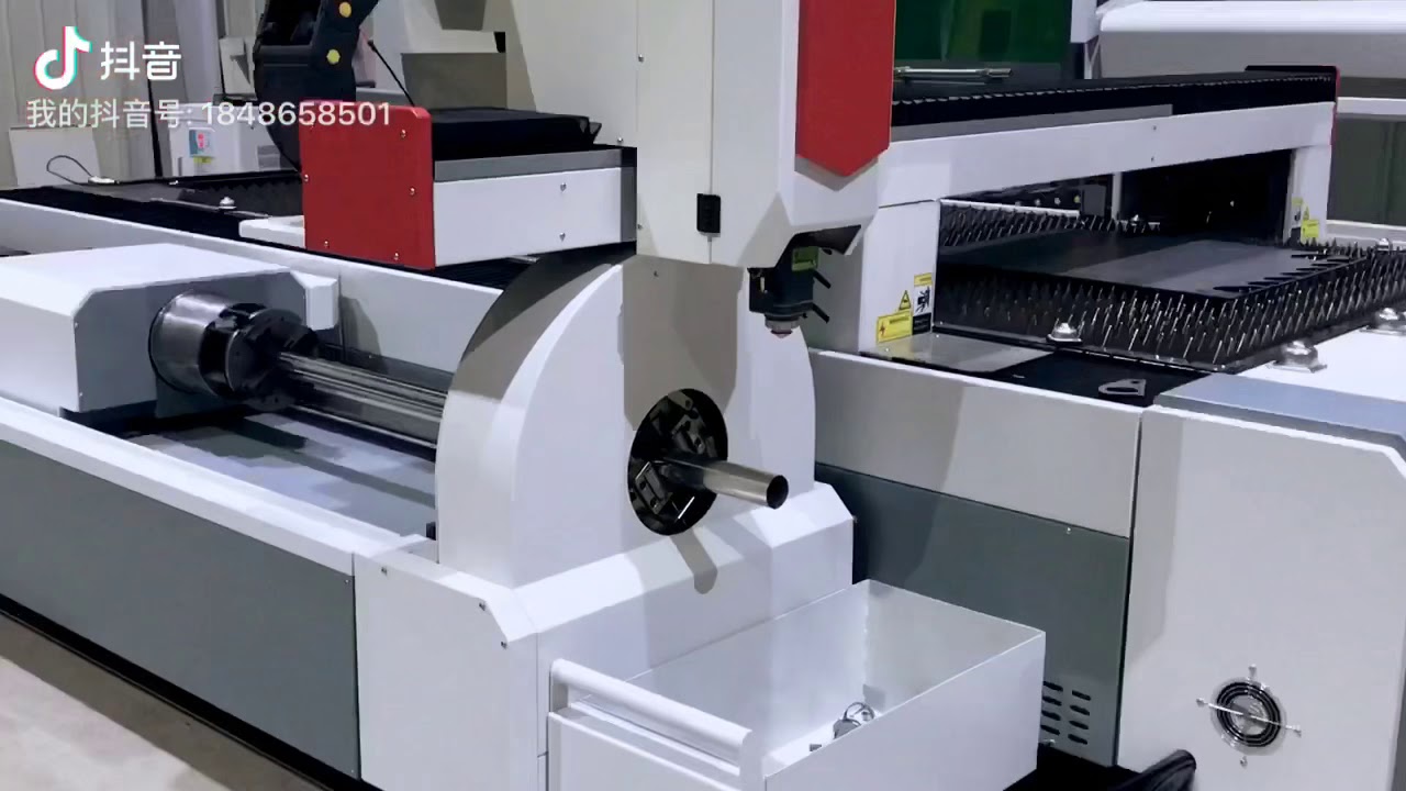 JQ1530C combo metal sheet and pipe cutting machine with fiber laser.