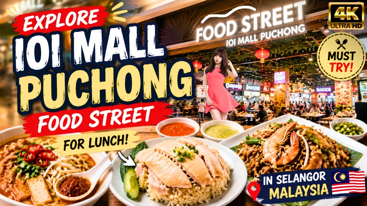 Explore IOI Mall Puchong Food Street For Lunch in Selangor Malaysia 雪兰莪蒲种IOI商场美食街