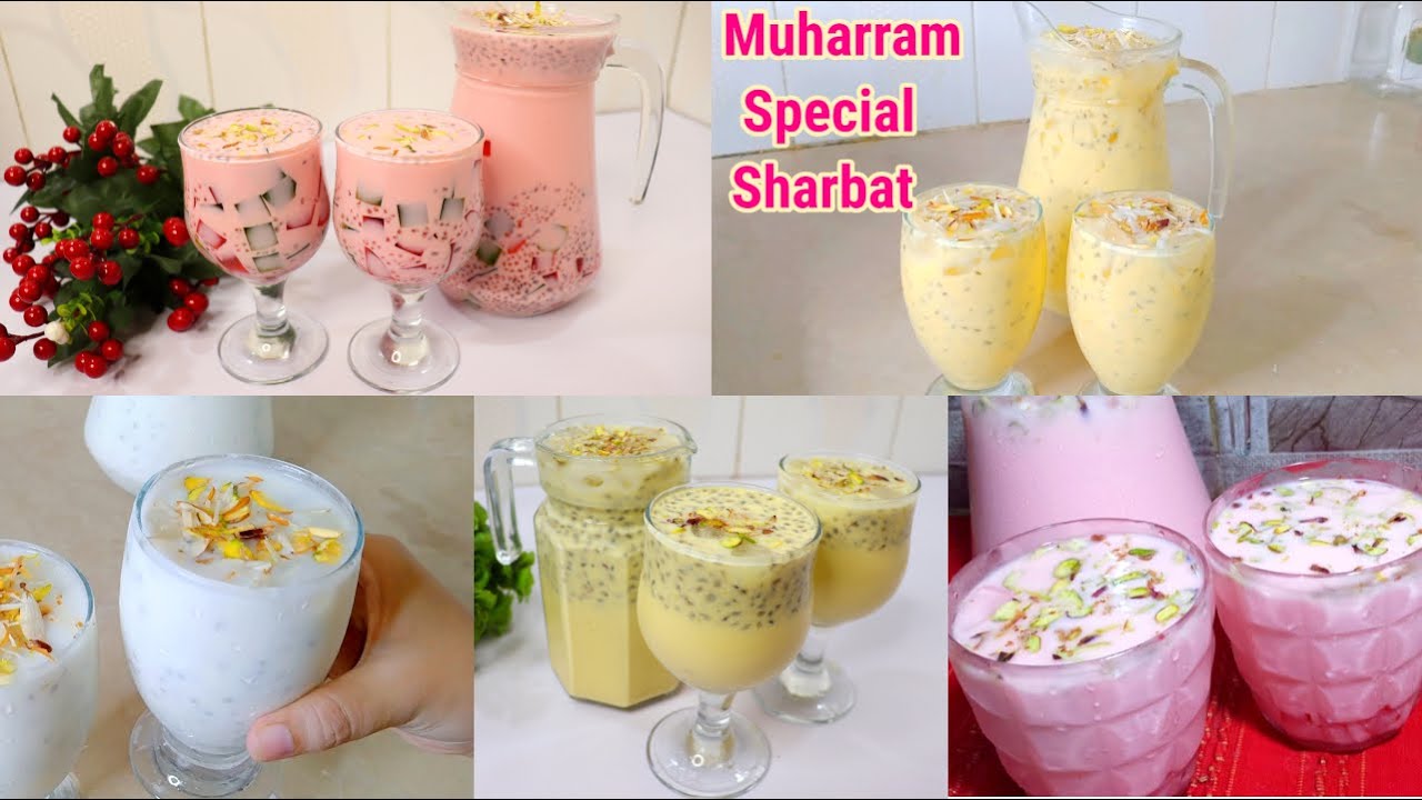 5 Muharram Special Doodh Sharbat Recipes | Special Doodh Ka Sharbat Recipe | Tasty Doodh Sharbat