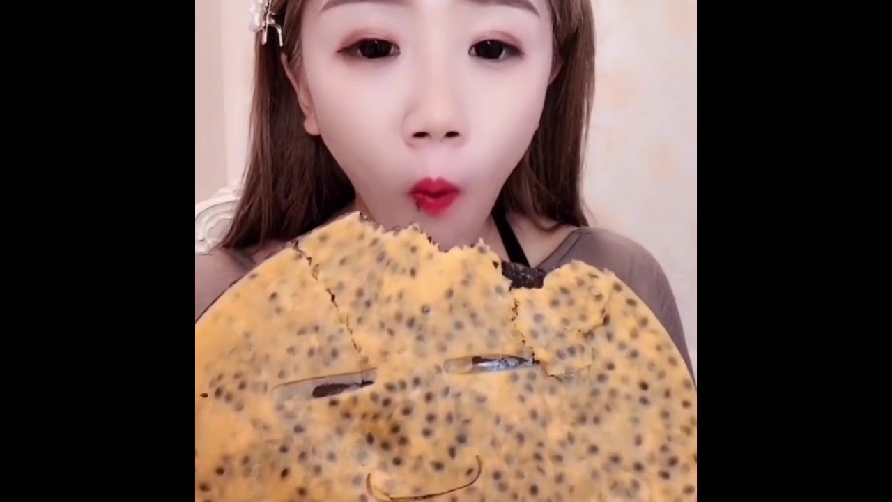 PASSION FRUIT ICE EATING | ICE EATING ASMR