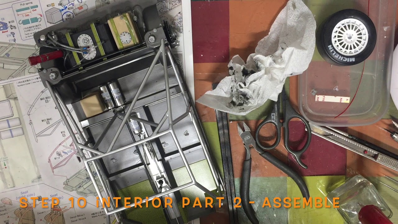 Building 1/12 Lancia Delta HF Integrale Evo ’92 Model Factory Hiro : Step 10 Interior Part2 Assemble