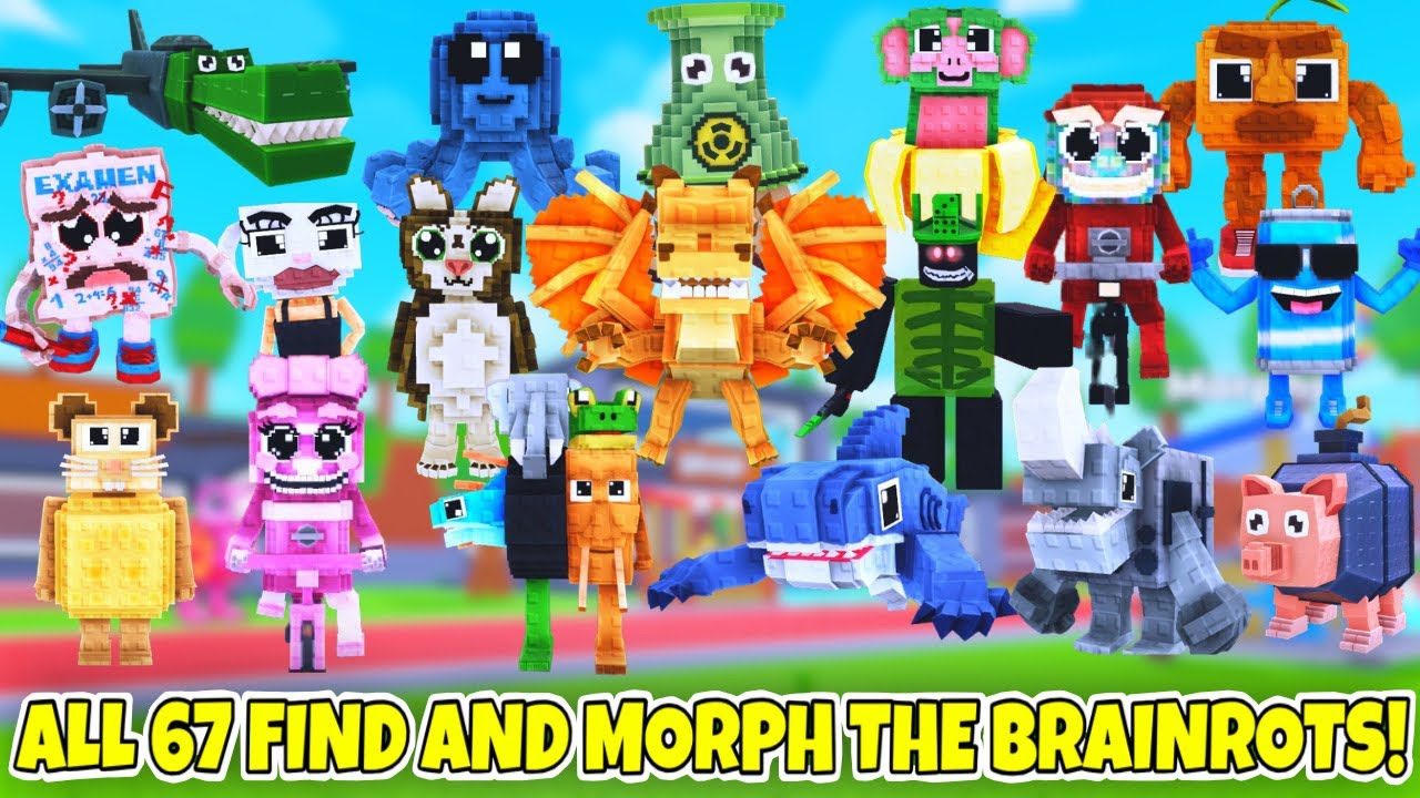 Find And Morph the Brainrot [67] How to get ALL 67 BRAINROTS / MORPHS SHOWCASE! - Roblox