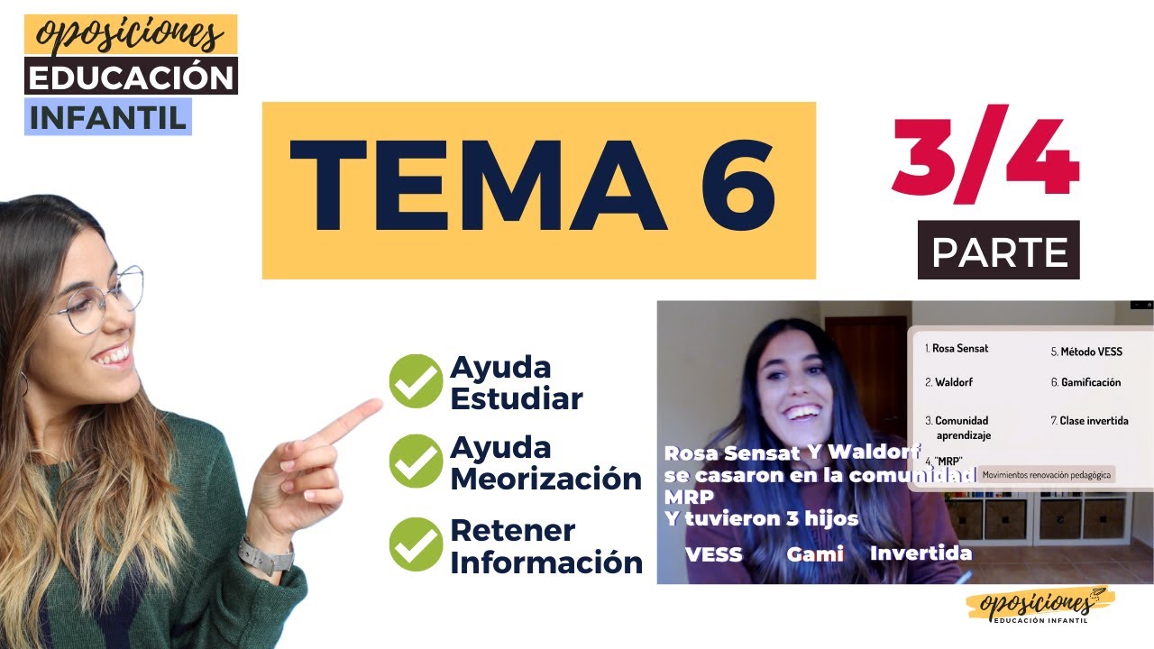 💪Oposiciones Educación Infantil  📚TEMA 6 by Elisabet parte 3/4