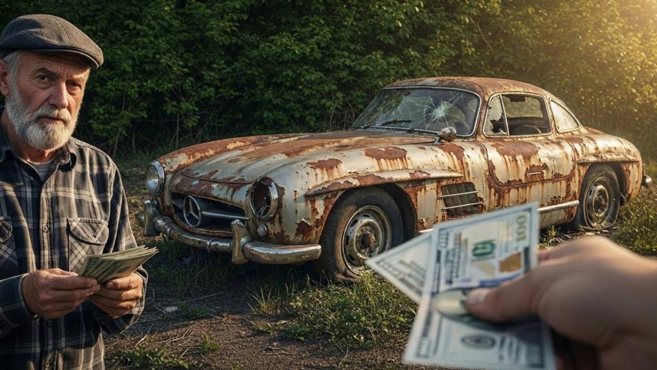 I Found a $500 Abandoned 1955 Mercedes-Benz 300SL Gullwing & Restored It (ASMR)