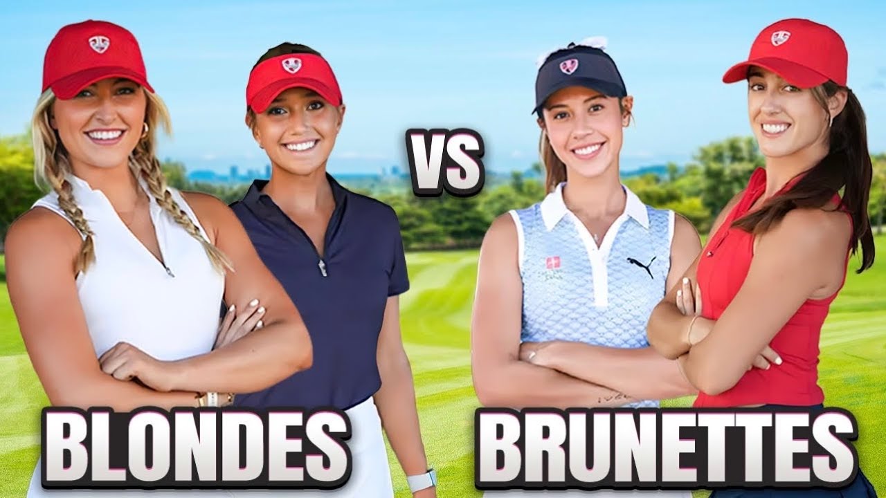 Blondes vs Brunettes Golf Match Gets HEATED! (Cheating Accusations & Lake Jump Punishment)