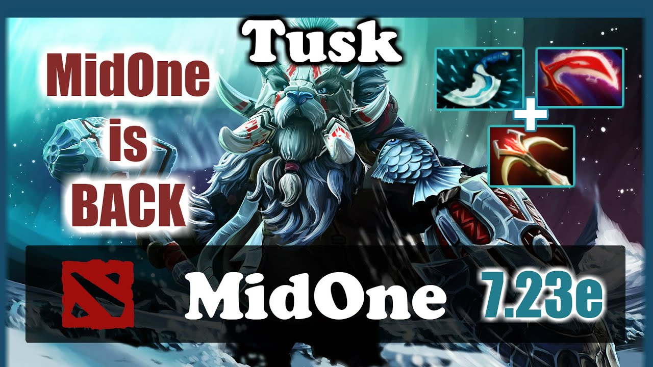 MidOne - Tusk SUPPORT | MidOne is BACK | VMA: 20/6/21 | Stomping Pubs | Ez MMR | Wipe | 7.23e