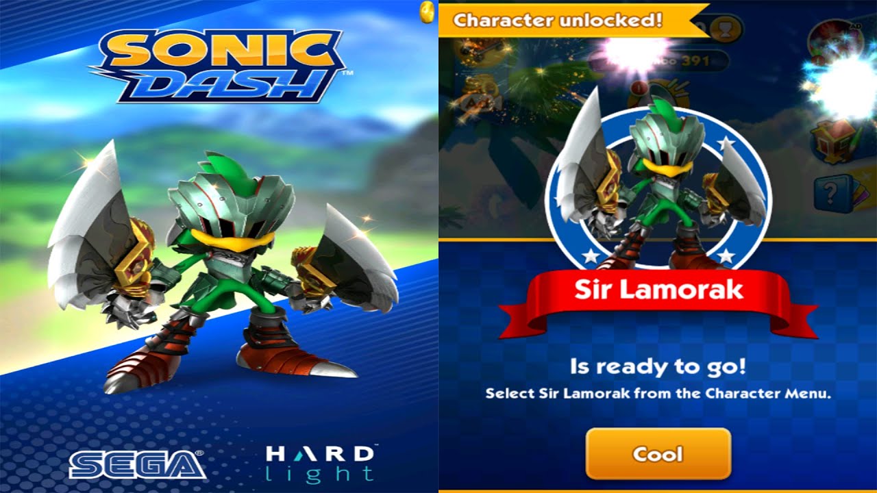 Sonic Dash - SIR LAMORAK JET New Runner Unlocked - All 114 Characters Unlocked Eggman Boss Battle