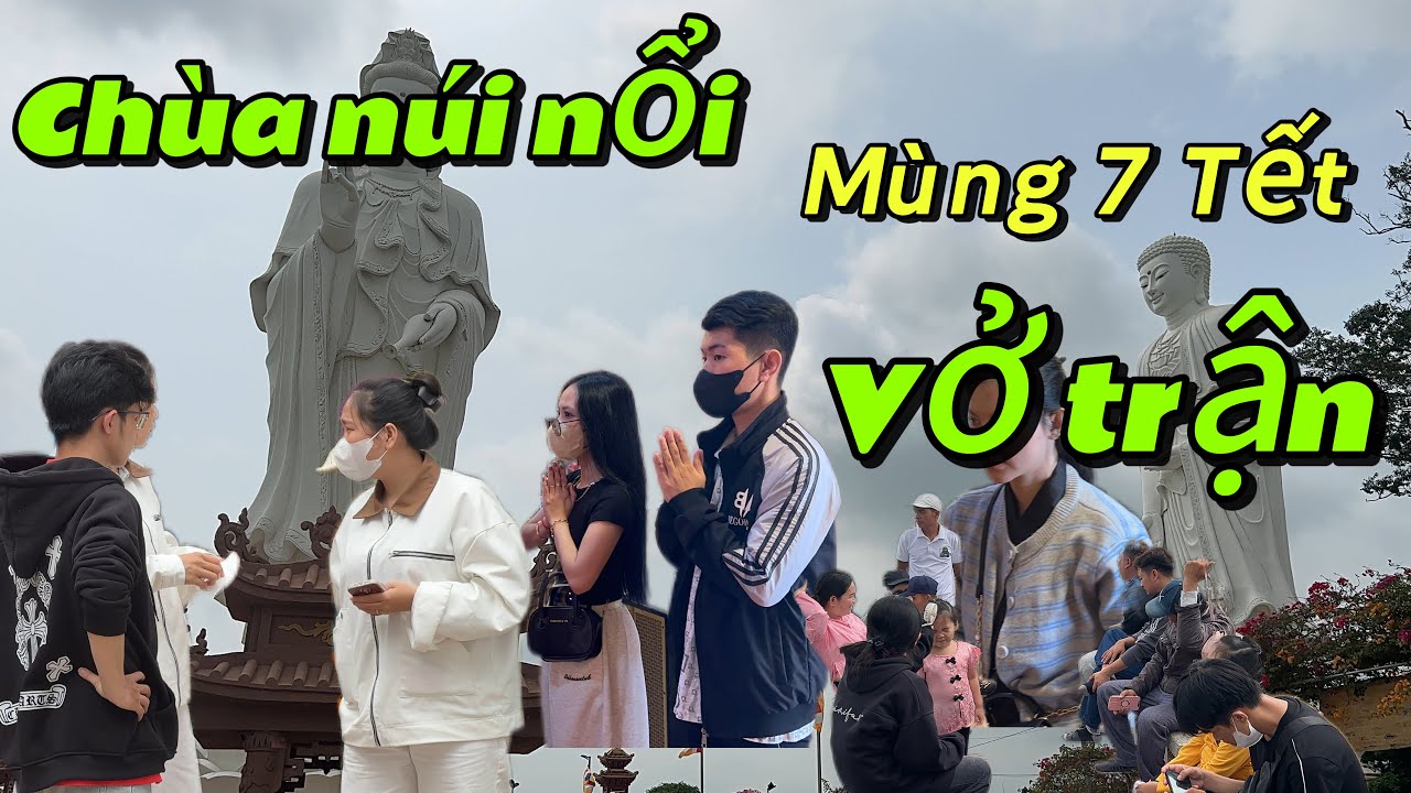 Chùa núi nổi Tân châu mùng 7 Tết rất đông du khách đến viếng 