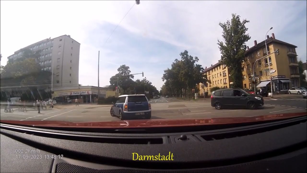 Autofahrt in Südhessen:  Wixhausen ---:--- Pfungstadt