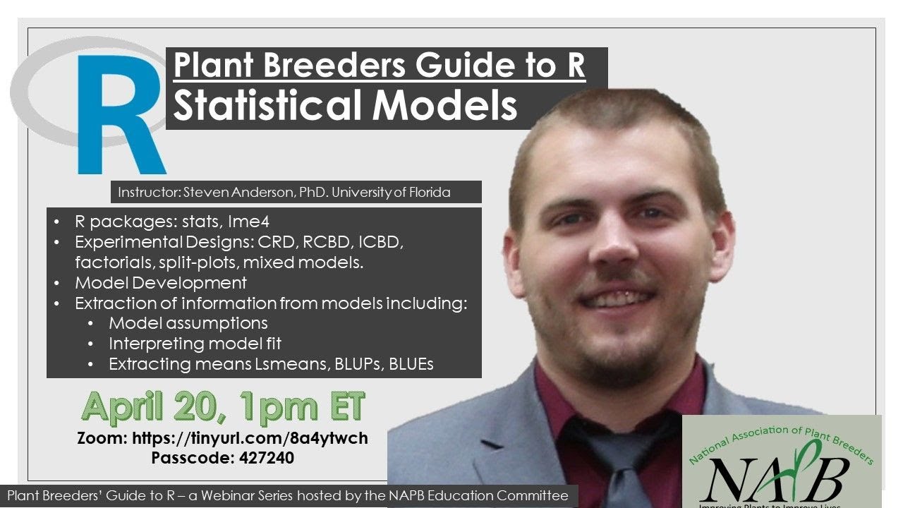 R for Plant Breeders   Statistical Models