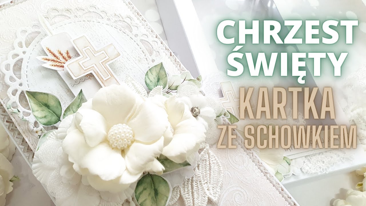 Chrzest święty. Kartka. Pamiątka. Baptism card. Step by step. CARDMAKING