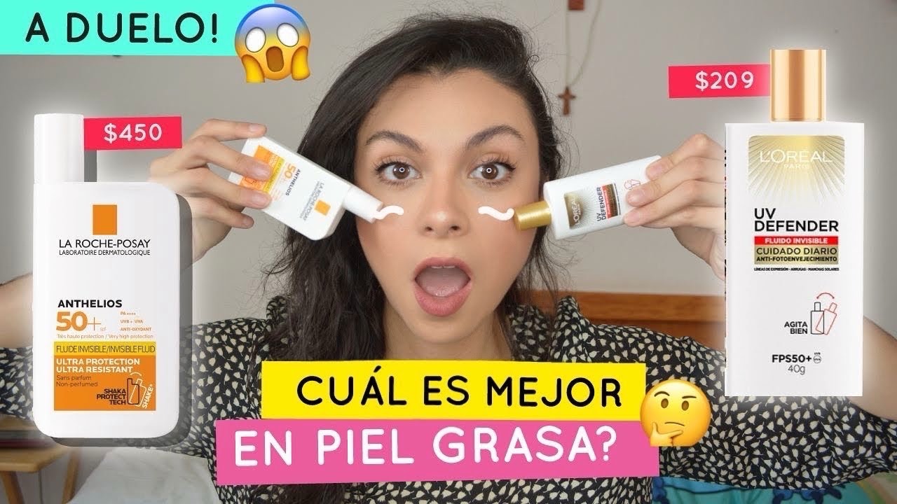 🏆CUÁL ES MEJOR?😱LOREAL UV DEFENDER VS. LA ROCHE POSAY ANTHELIOS? | KAREN GUP