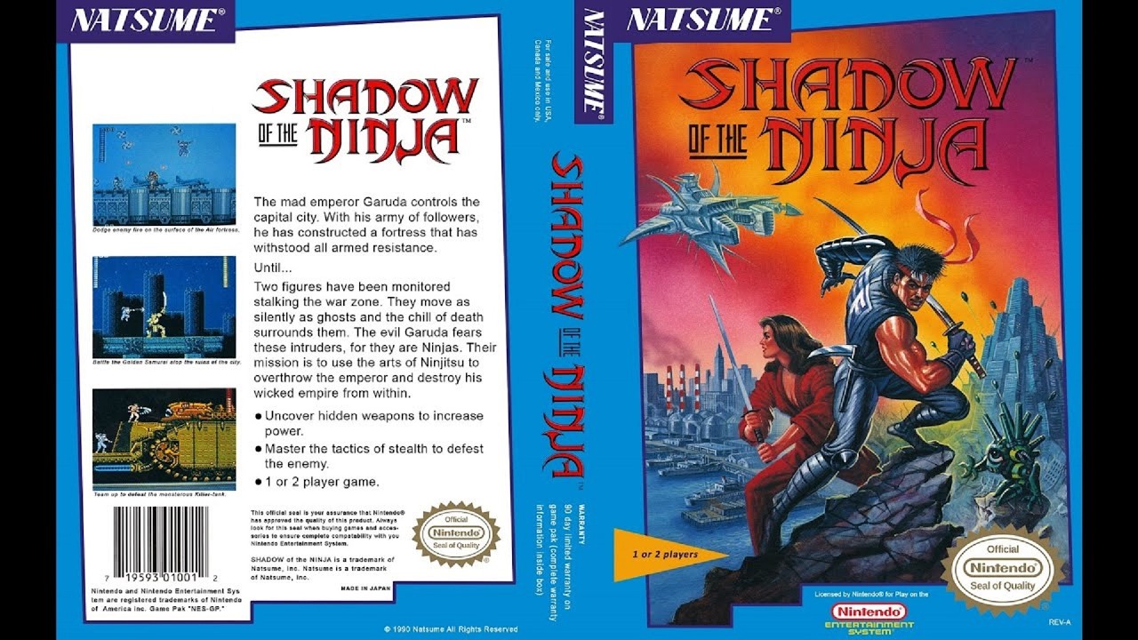 Shadow of the Ninja ( Тень Ниндзя ) 1990 год ( NES )  прохождение без смертей ( RUS )