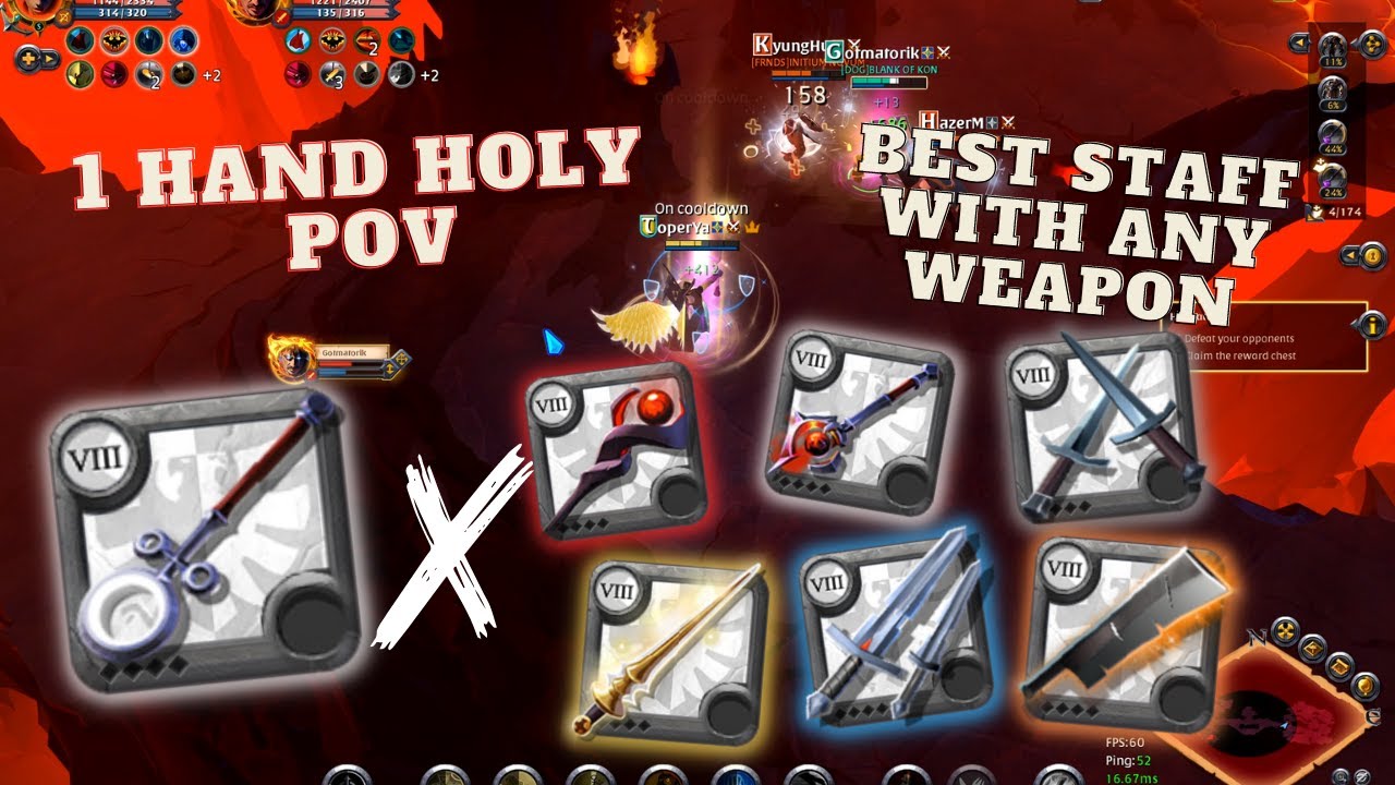 1 HAND HOLY POV on 2v2 HELLGATE | ALBION ONLINE | HELLGATE | MONEY MAKING