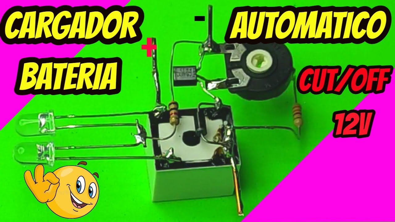 💥COMO hacer un CARgador de BATERIA de 12v con desconexión automática/ muy fácil