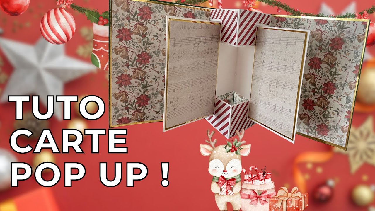 Tutoriel carte pop up pour Noël, superbe effet ! ☃️🎄