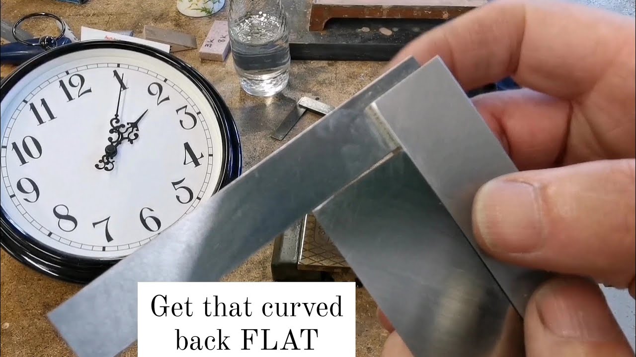 Chisel restoration - How to flatten (lap the back) & prepare a 25° bevel - Pt1