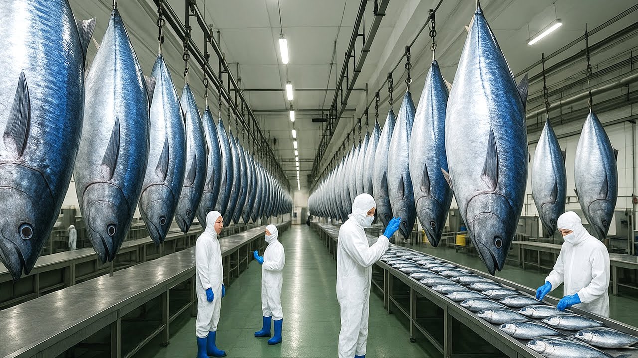 C&oacute;mo los Pescadores Capturan Millones de Caballas | Procesamiento y Enlatado con Alta Tecnolog&iacute;a