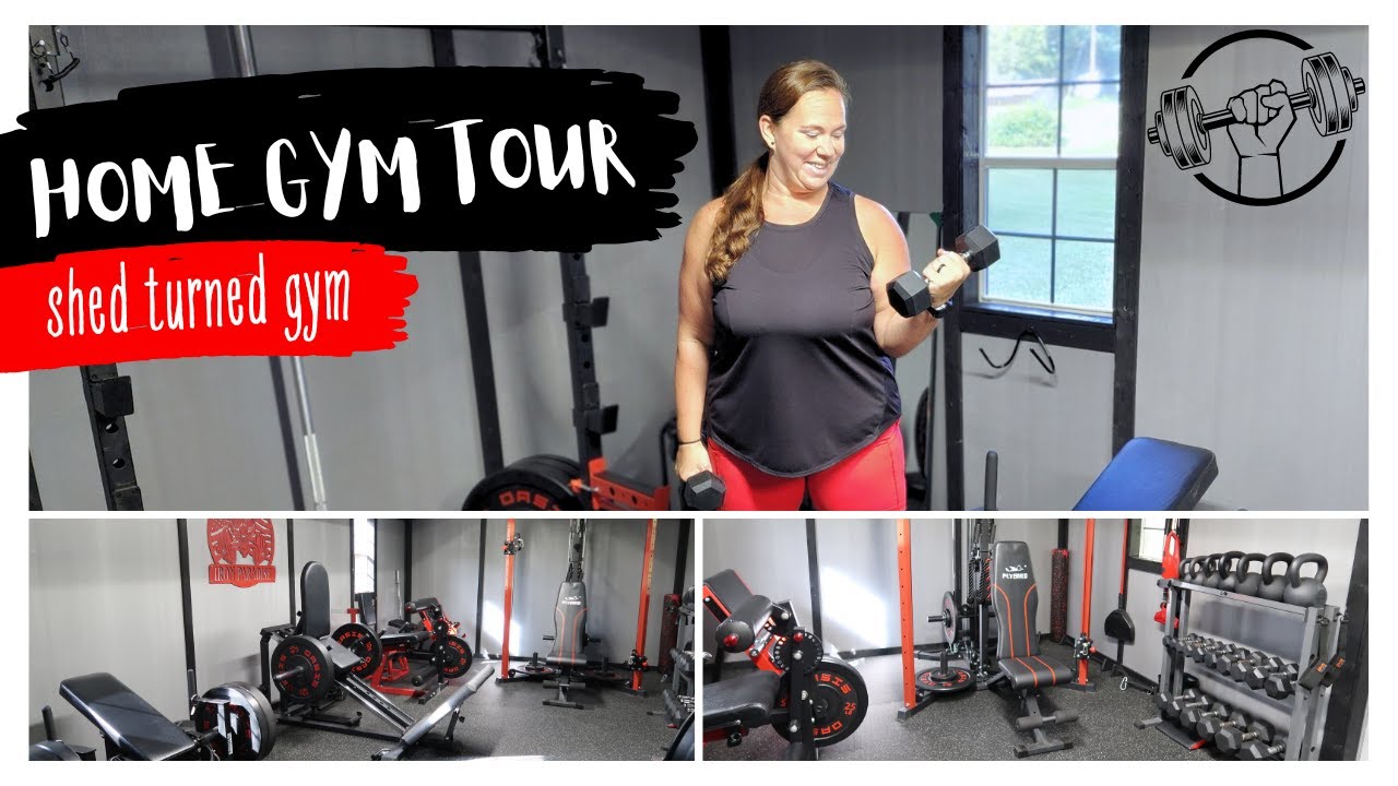 Home Gym Tour | Shed Turned Gym | Homeschool Mom Self-Care