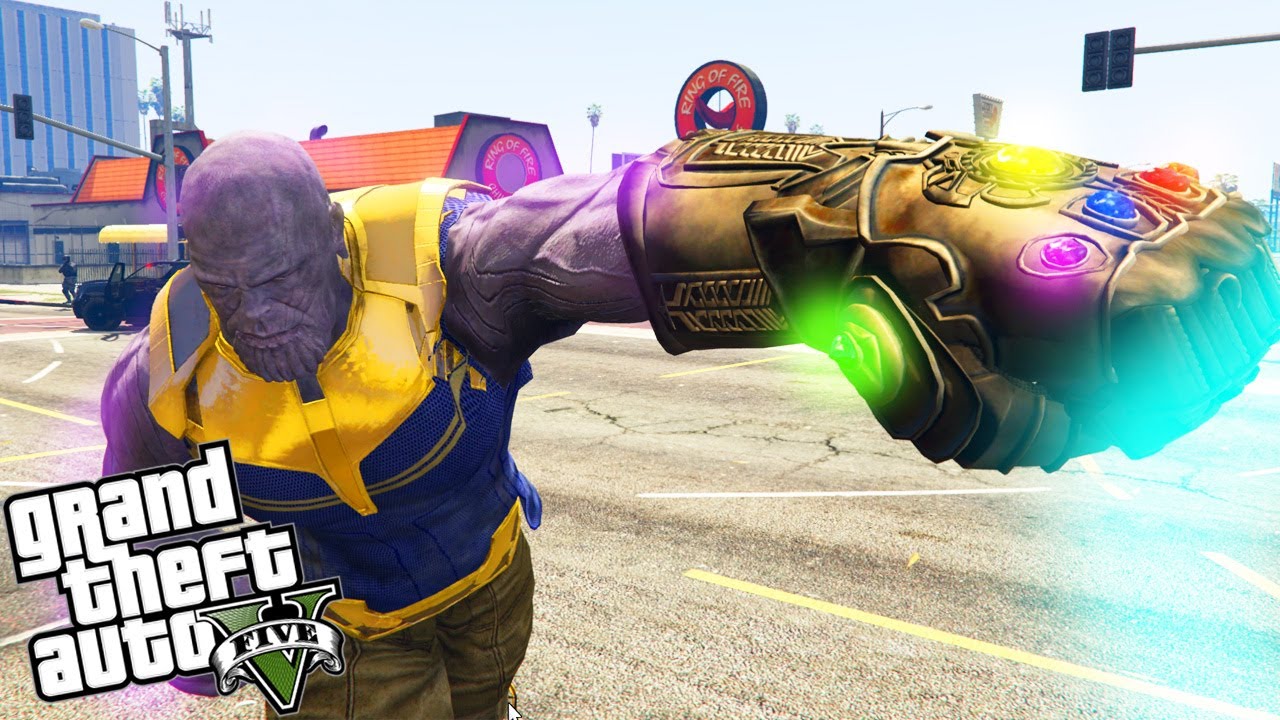 GTA V - MODS - O THANOS Ficou INACREDITÁVEL! Novos PODERES INSANOS!