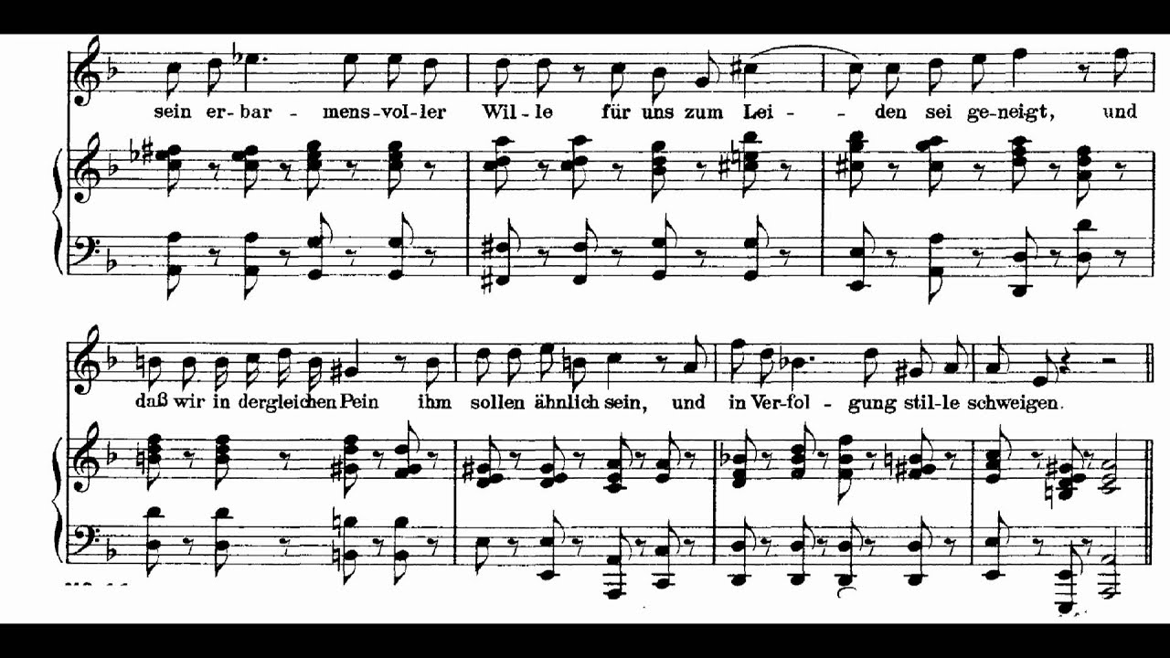 Bach BWV 244-40 Mein Jesus schweigt zu falschen L&uuml;gen stille