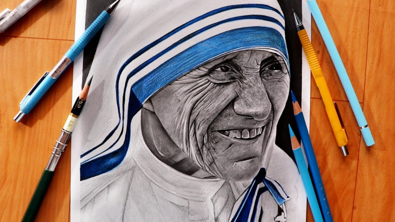 Mother Teresa.  ✏️ Pencil Sketch