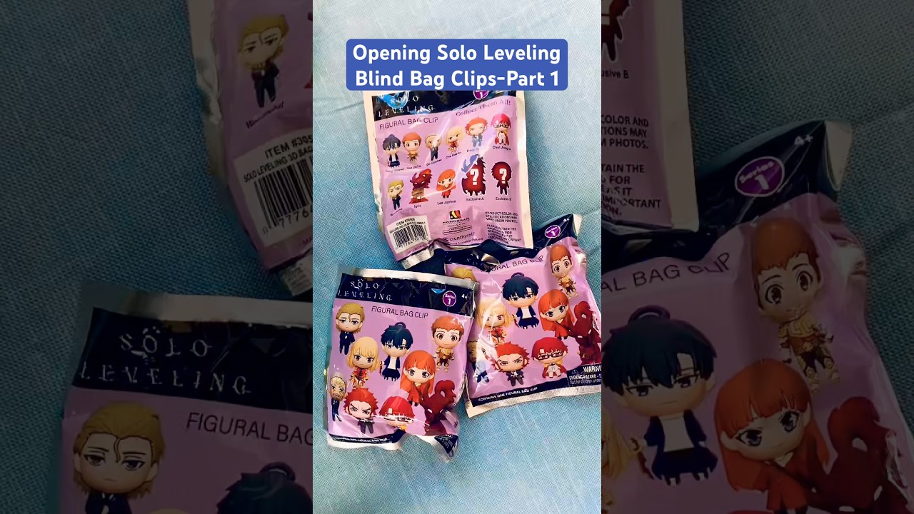 Opening Solo Leveling Blind Bag Clips&mdash;Part 1!✨🤞 #sololeveling #jinwoo #blindbag #unboxing #anime