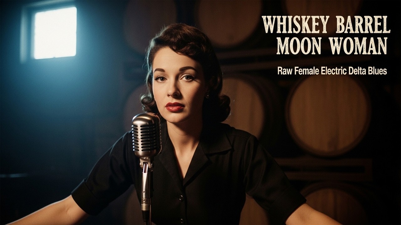 WHISKEY BARREL MOON WOMAN | Raw Vintage Female Electric Delta Blues (1950s Southern Juke Joint)