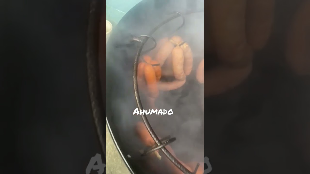 chorizos ahumados con madera de naranjo