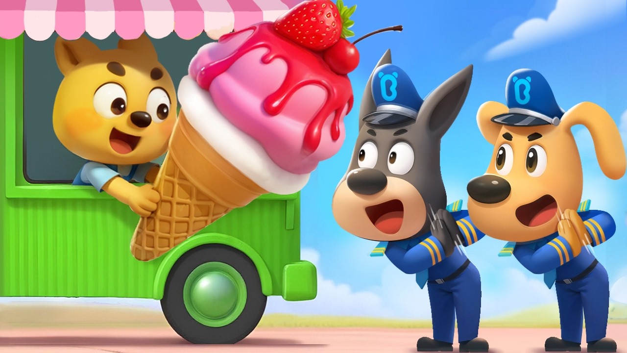 Labrador Membuat Es Krim🚗🍧| Truk Es Krim | Kartun Lucu | Animasi Anak-anak | Kepala Polisi Labrador