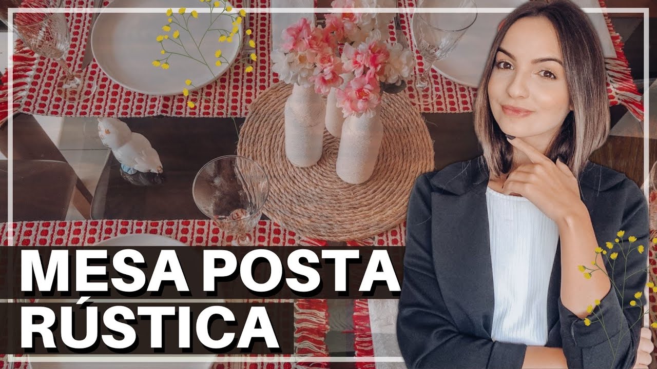 MESA POSTA: COMO MONTAR MESA POSTA RÚSTICA? Ideal para CHURRASCO, ALMOÇO ÁREA EXTERNA OU NA CHÁCARA