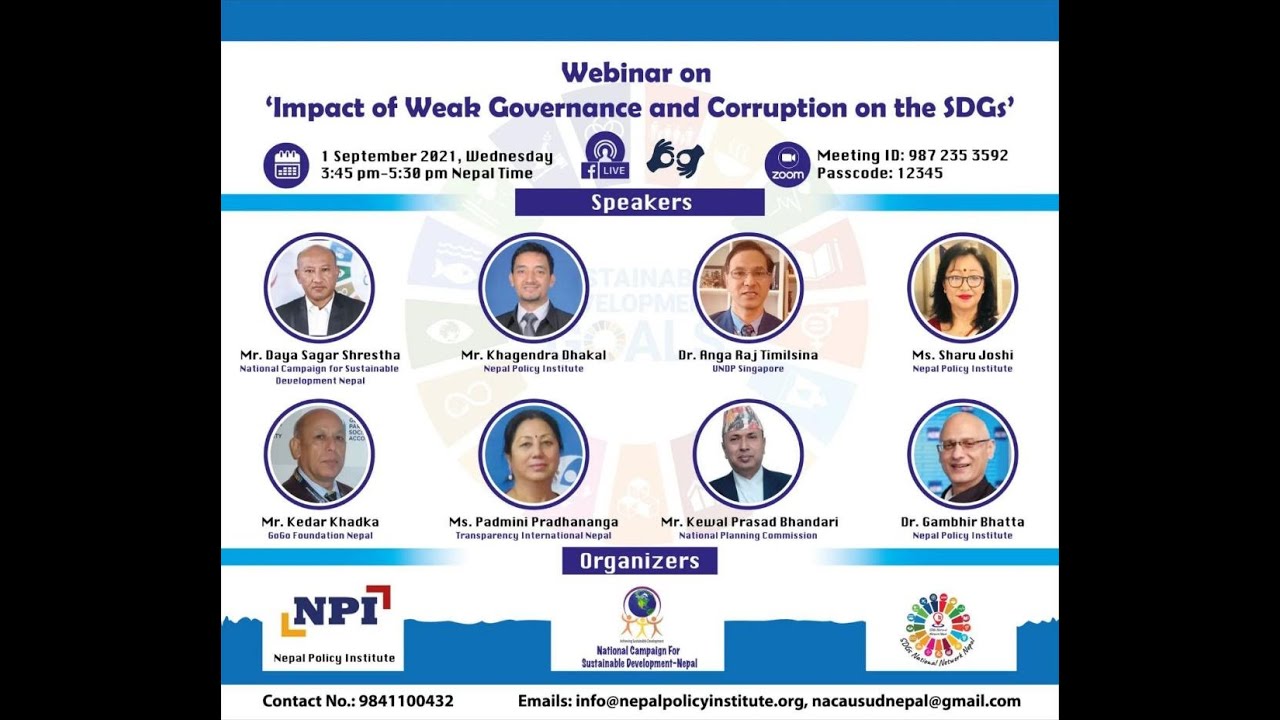 Impact of Weak Governance and Institutional Corruption on the SDGs