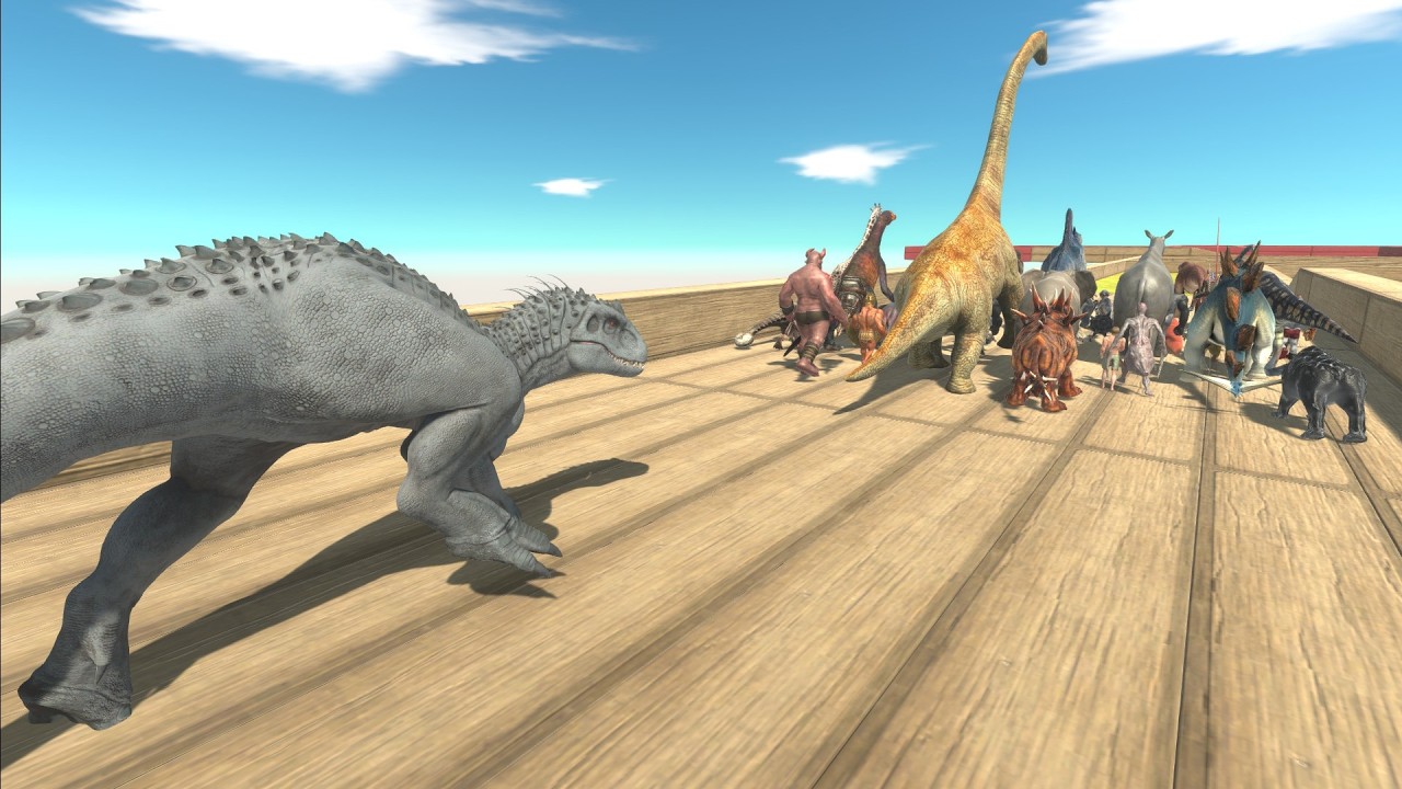 Escape from Indominus Rex NEW - Animal Revolt Battle Simulator