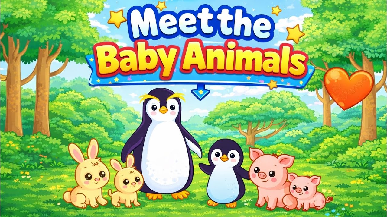 Meet the Baby Animals and Their Families | Cute Baby Animals Video for Kids