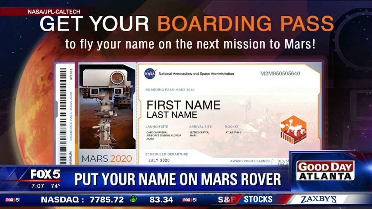 NASA offering chance to put your name on Mars