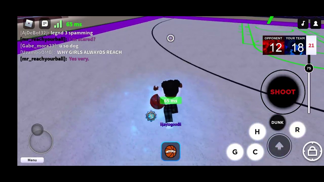 Hitting legend (Roblox Hoopz Mobile)