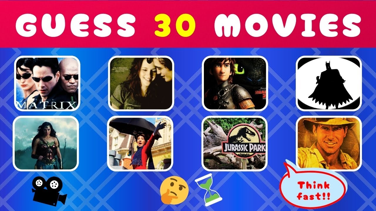 Guess the Movie by Image 🎬 | 30 Questions Movie Quiz Challenge