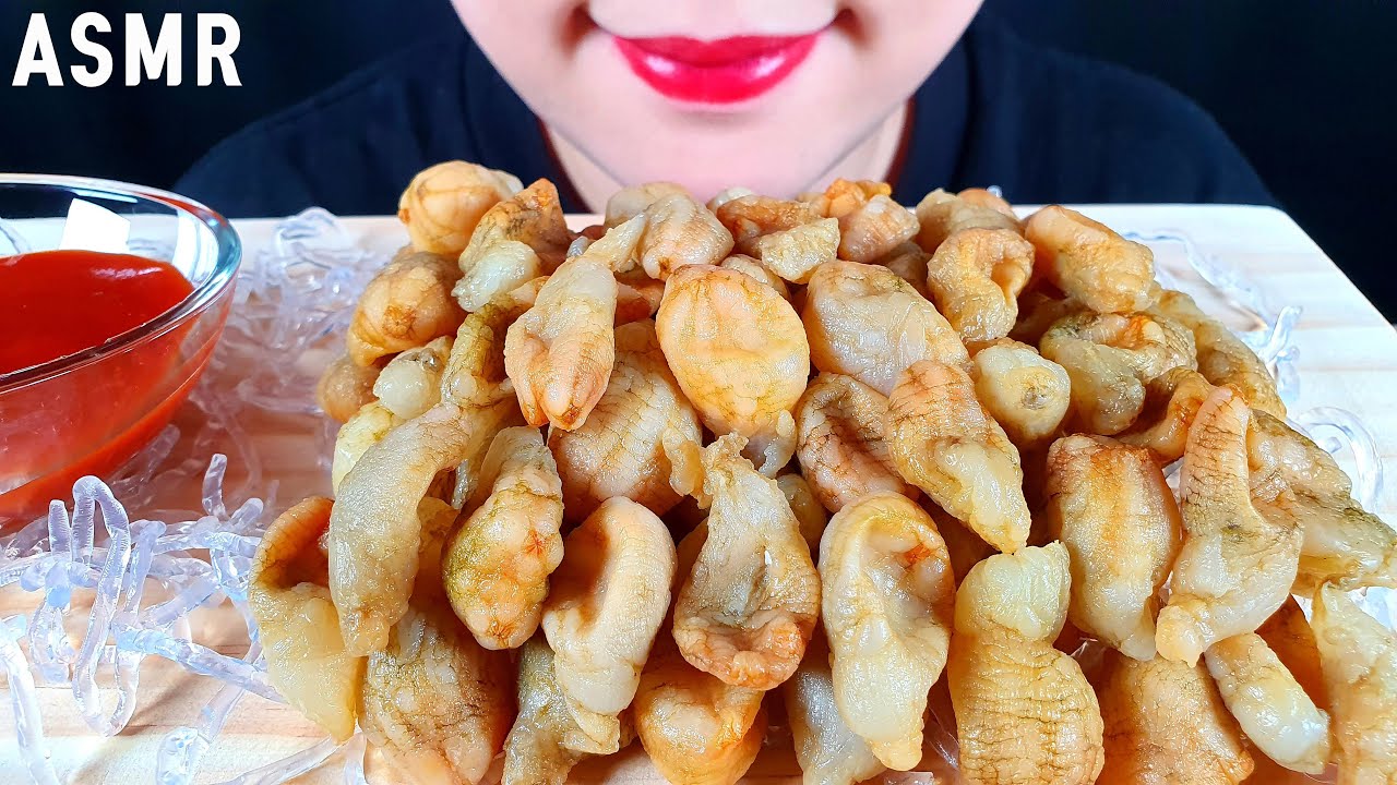 ASMR WATER SEA SQUIRT 오만둥이숙회 먹방 Eating Sounds Mukbang No Talking