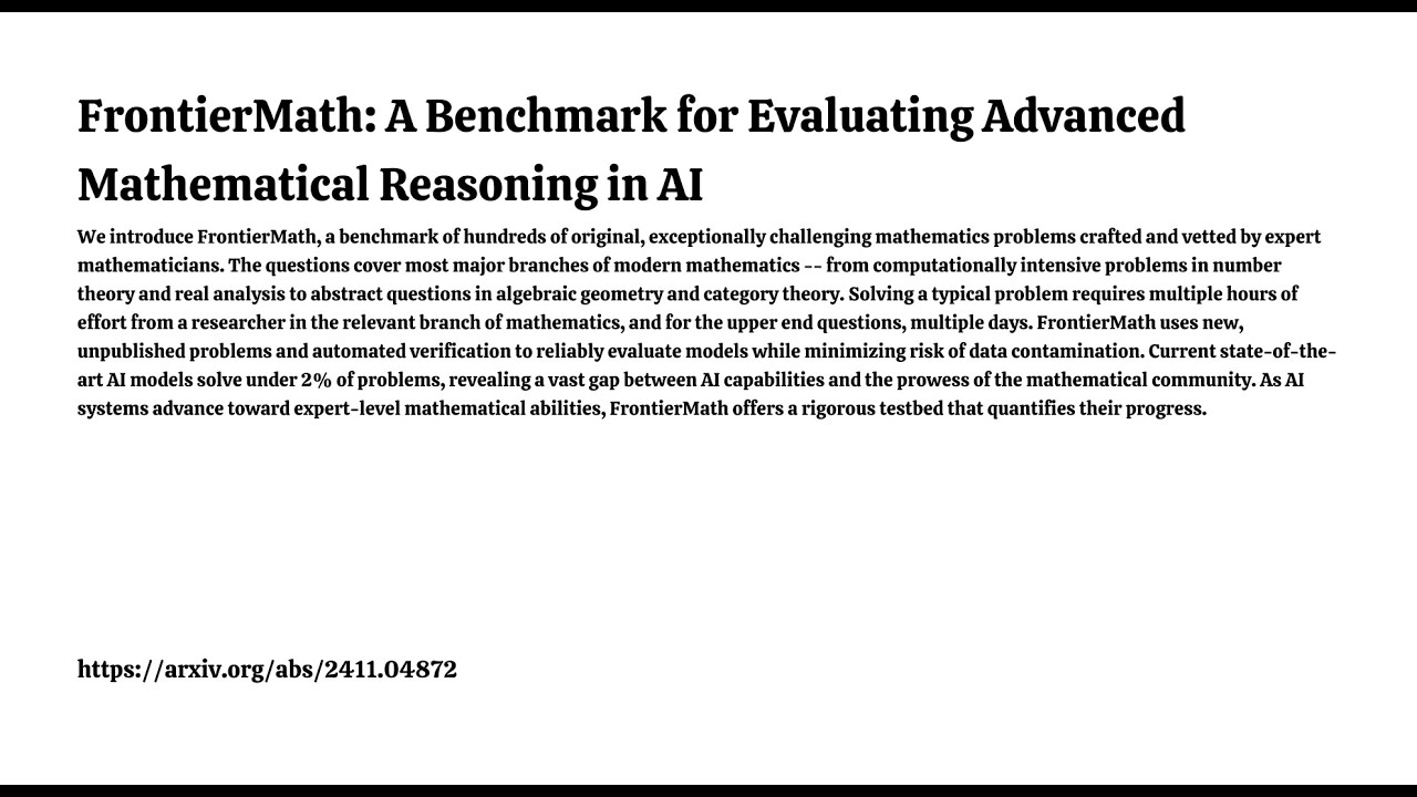 FrontierMath: A Benchmark for Evaluating Advanced Mathematical Reasoning in AI