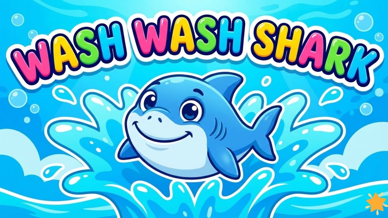🎵 Wash Wash Baby Shark 🦈 | Bath Time Song for Kids | Picorhymes