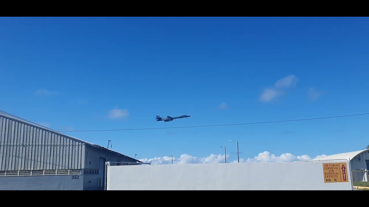 B1 BOMBER takeoff from Diego Garcia
